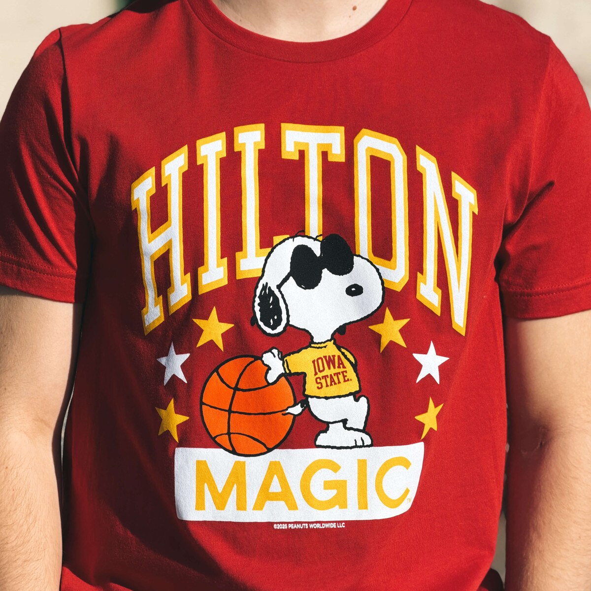Peanuts & Iowa State Cardinal Hilton Magic T-Shirt